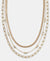 On 34th Women's Gold Crystal & Mixed Link Layered Collar Necklace, 16" + 2" extender | On 34th In Lebanon