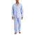 Club Room Men's Light Blue 2 Piece Solid Oxford Pajama Set