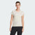 Adidas Women's Beige V Neck Short Sleeve Logo T-Shirt | Adidas In Lebanon