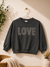 Zara Boy's Gray Bouclé Love Lettering Sweatshirt | Zara In Lebanon