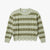 Hooked up Women's Green Stripe Knitted Long Sleeve Sweater