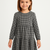 Rare Editions Girl's Black & White Checkered Long Sleeve Dress |Rare Editions In Lebanon