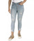 Indigo Rein Women's Light Blue Mid-Rise Button-Front Curvy Crop Jeans | Indigo Rein In Lebanon