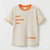 Zara Boy's Beige & Orange Create Something Good Graphic Striped T-Shirt|Zara In Lebanon