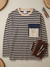 Zara Boy's Beige & Navy Striped Long Sleeve Blouse | Zara In Lebanon