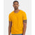 Man wearing a yellow t-shirt on a white background