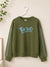 Zara Boy's Olive Green With 2 Blue Lines On Sleeves Sweatshirt | Zara In Lebanon