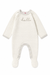 Boboli Baby Boy's Off White & Light Gray Striped Long Sleeve Footed Overall | Boboli In Lebanon