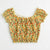Zara Girl's Yellow Floral Print Off The Shoulder Smocked Crop Top|Zara In Lebanon