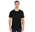 Man wearing a black t-shirt on a white background