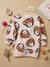 Zara Girl's Dusty Rose Bear Printed Dress | Zara In Lebanon