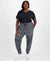 ID Ideology Black & Gray Plus Size Relaxed Animal-Print Fleece Jogger Sweatpants | ID Ideology In Lebanon