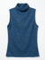 Rinascimento Women's Petrol Shimmering Mock-Neck Sleeveless Top|Rinascimento In Lebanon