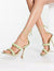 Asos Design Women's Green Nab Ruched Tie Leg Heeled Sandals|Asos Design In Lebanon
