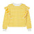 Zara Girl's Yellow & White Striped Shoulder Ruffle Detail Sweatshirt|Zara in Lebanon