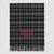 A black and white plaid fringed throw blanket with pink text reading 'WILD CHILD' and 'SLOWING ALL THE TIME AND BEING YOUR OWN HERO 2022' on a light gray background.