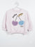 Zara Girl's Light Pink 3D Cherry Appliqué Sweatshirt | Zara In Lebanon