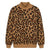 FModa Women's Brown Plus Size Leopard Long Sleeve Mock Neck Sweatshirt|FModa in Lebanon