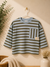Zara Baby Boy's Light Blue & Dark Green Striped Long Sleeve Blouse | Zara In Lebanon