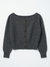 Who What Wear Women's Charcoal Grey Ribbed Cropped Cardigan|Who What Wear In Lebanon