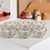Pașabahce Transparent With Gold Polka Dots Pack Of 6 Cream Bowls | Pașabahce In Lebanon