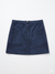 Ativo Girl's Navy Blue Faux Suede Button-Front Mini Skirt|Ativo In Lebanon