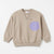 Zara Girl's Beige 0.8 BLUE Graphic Long Sleeve Sweatshirt|Zara in Lebanon