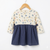 Zara Baby Girl's Cream & Navy Floral Print Colorblock Dress|Zara In Lebanon