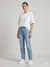 Emporio Armani Women's White Eagle Logo Sequin-Embellished T-Shirt | Emporio Armani In Lebanon