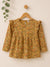 Zara Baby Girl's Termite Beige Floral Long Sleeve Blouse | Zara In Lebanon