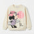 Zara Girl's Beige Minnie Mouse Making Bubbles All Day Graphic Crew Neck Sweatshirt|Zara in Lebanon