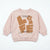 Zara Girl's Pastel Pink Printed Crew Neck Long Sleeve Sweatshirt|Zara in Lebanon
