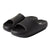 Black slippers on a white background