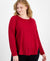 ID Ideology Women's Dark Red Plus Size Essentials Long Sleeve Blouse | ID Ideology In Lebanon