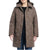 Jones New York Women's Brown Quilted Hooded Jacket