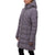 Bench Women's Grey Hooded Long Puffer Coat