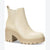 Sun + Stone Women's Cream Veronikaa Faux Leather Ankle Boot