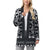 Frye Women's Black Jacquard Patterned Cardigan