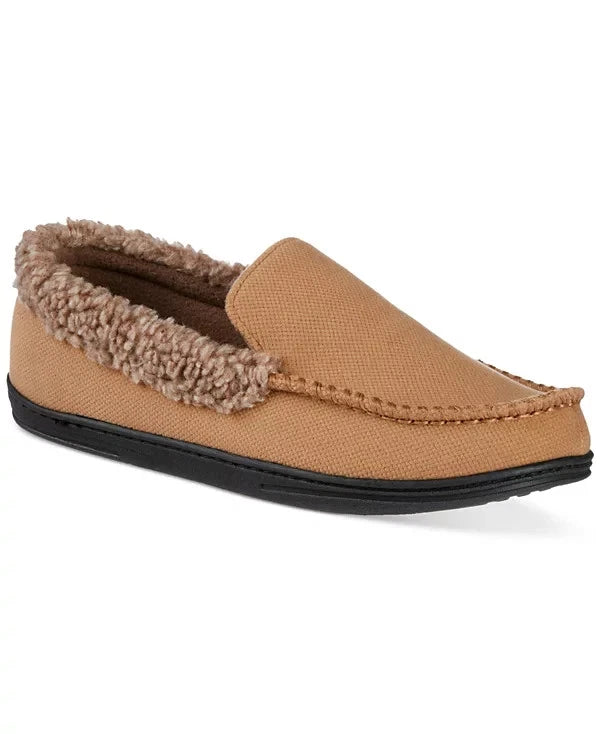 Isotoner Men's Tan Lewis Moccasin Slippers