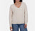Lucky Brand Women's Beige Soft Long Sleeve V-Neck Sweater