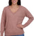 Lucky Brand Women's Blush Soft Long Sleeve V-Neck Sweater
