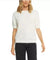Matty M Women's Cream Short Sleeve Eyelash Sweater