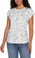 Orvis Women’s White & Black Floral Linen Blend Short Sleeve