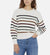 Gap Women's Off White Stripe Roll Neck Sweater