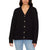 Hudson Women's Black Cotton Buttondown Cardigan