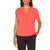 Banana Republic Women's Bright Coral V-Neck Front Pleat Relaxed Fit Blouse