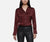 Express Women's Plum Button Down V-Neck Long Sleeves Shirt