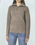 Modern Ambition Women's Brown Modern Ambition Knit Quarter Zip Sweater