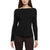 Banana Republic Women's Black Ribbed Long Sleeve Blouse