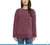 Matty M Women's Plum Chenille Long Sleeves Crewneck Relaxed Fit Sweater